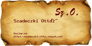 Szadeczki Ottó névjegykártya